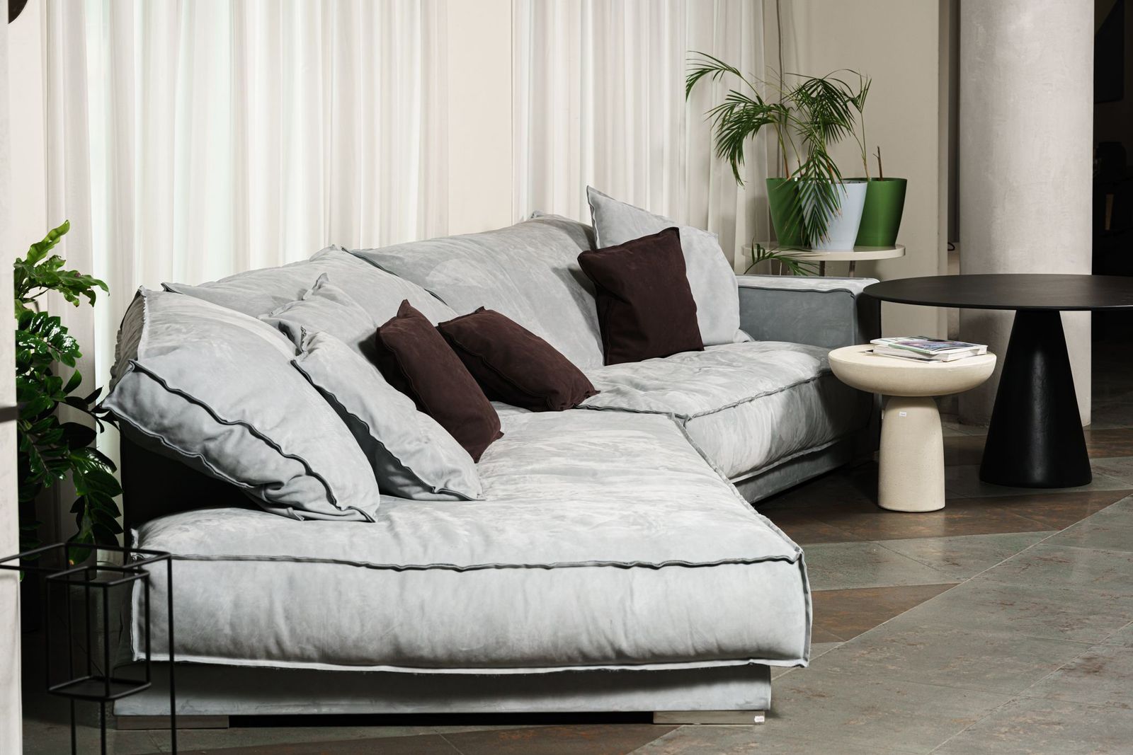 Baxter Диван Budapest Soft Kashmir Ciment от Baxter — в интерьере