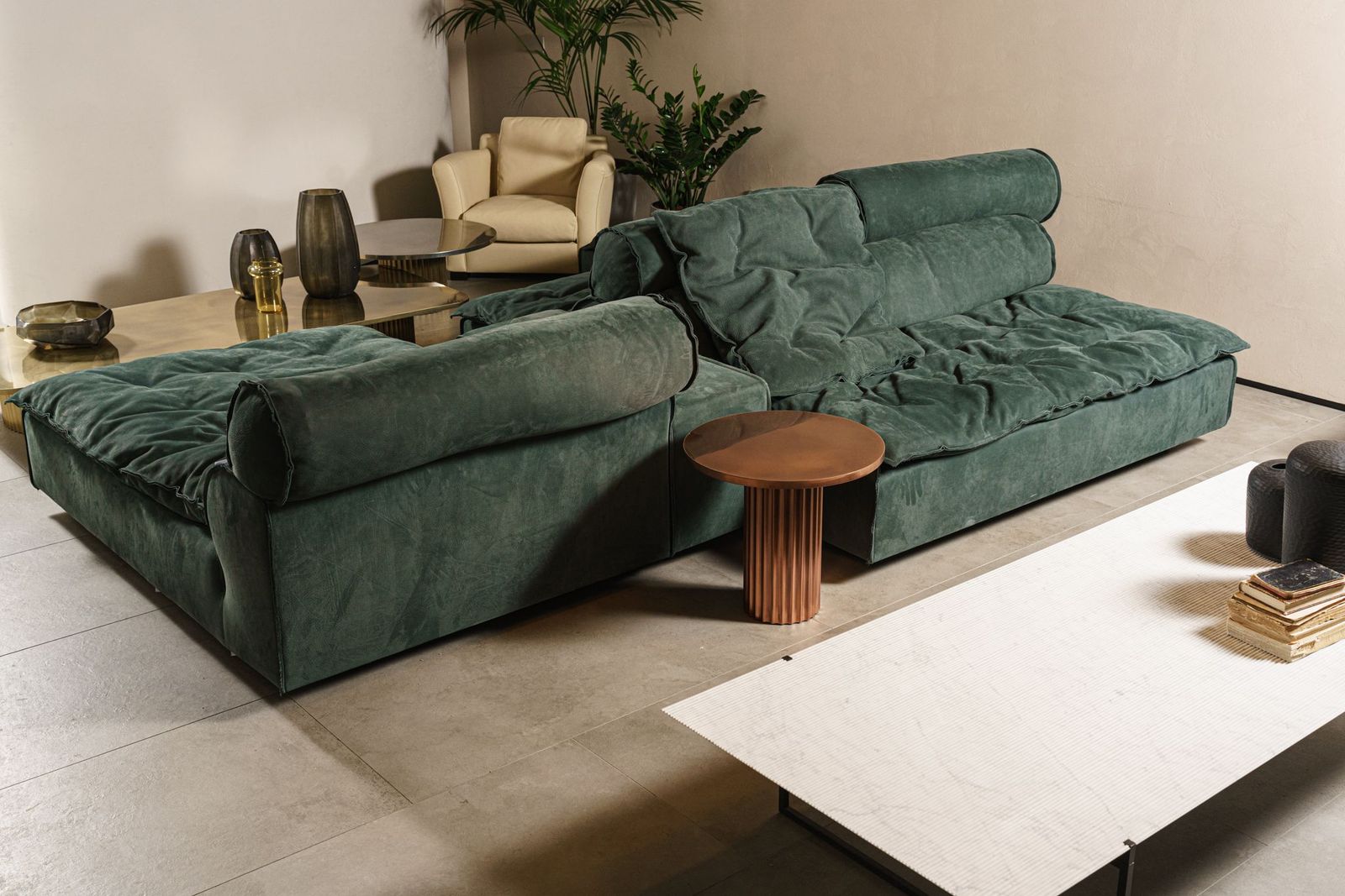 Baxter Модульный диван Miami Soft Nabuck Wood от Baxter — в интерьере