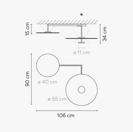 Vibia Потолочный светильник Flat 5910 от Vibia