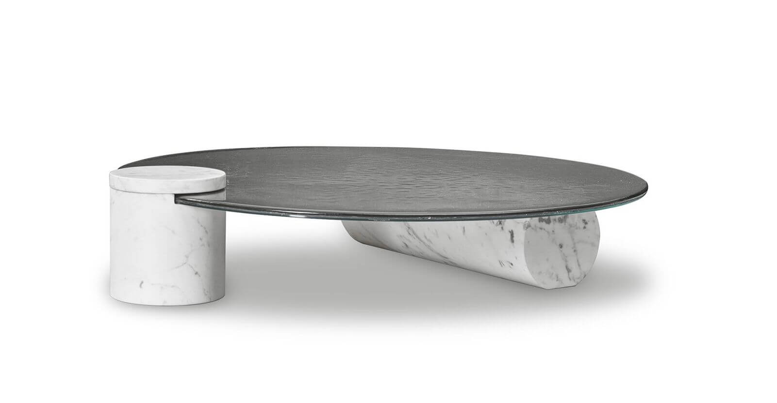 Baxter Журнальный столик Verre Bianco Giola marble от Baxter