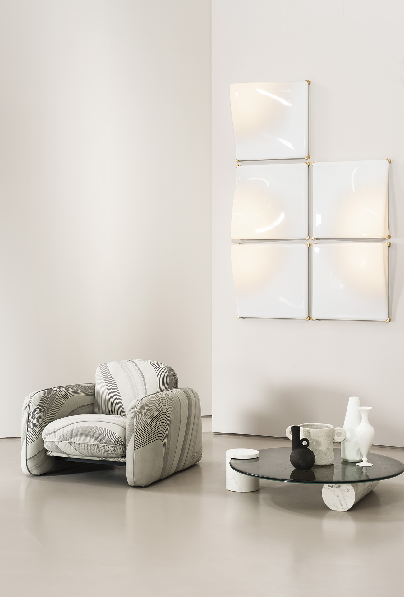 Baxter Журнальный столик Verre Bianco Giola marble от Baxter — в интерьере