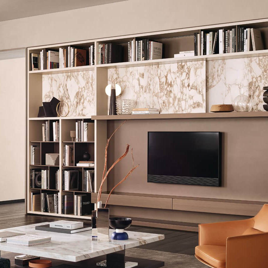 Poliform Стеллаж Wall System от Poliform — в интерьере