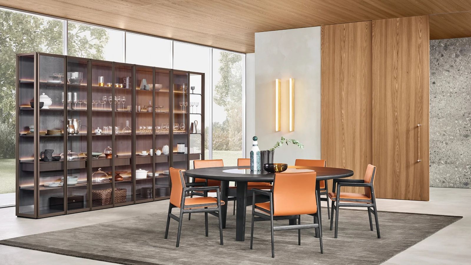 Poliform Стеллаж Wall System от Poliform — в интерьере