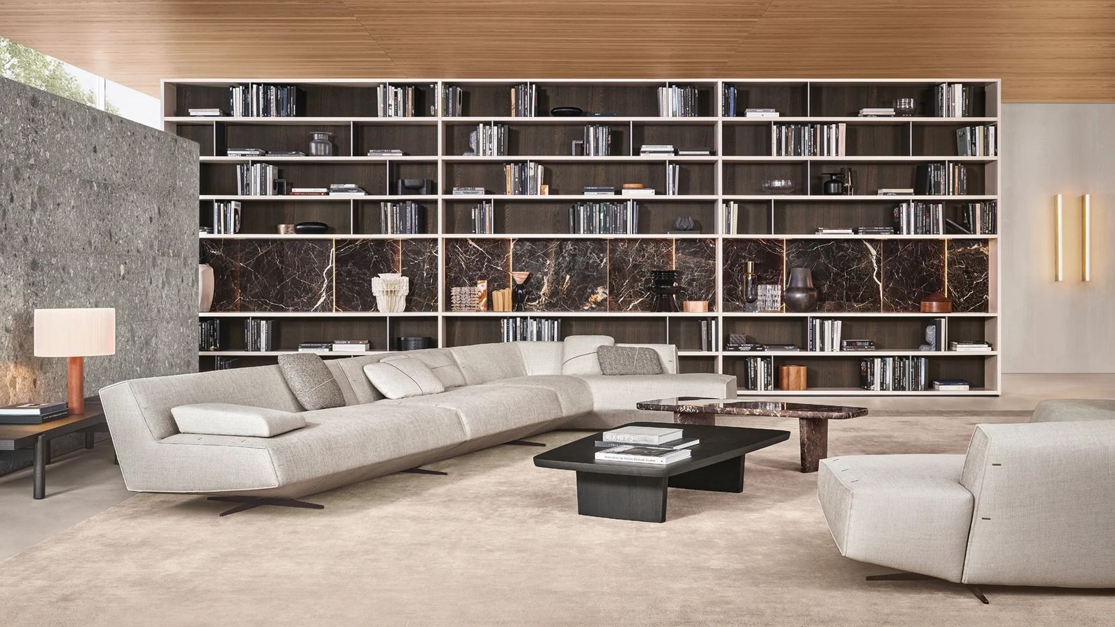 Poliform Стеллаж Wall System от Poliform — в интерьере