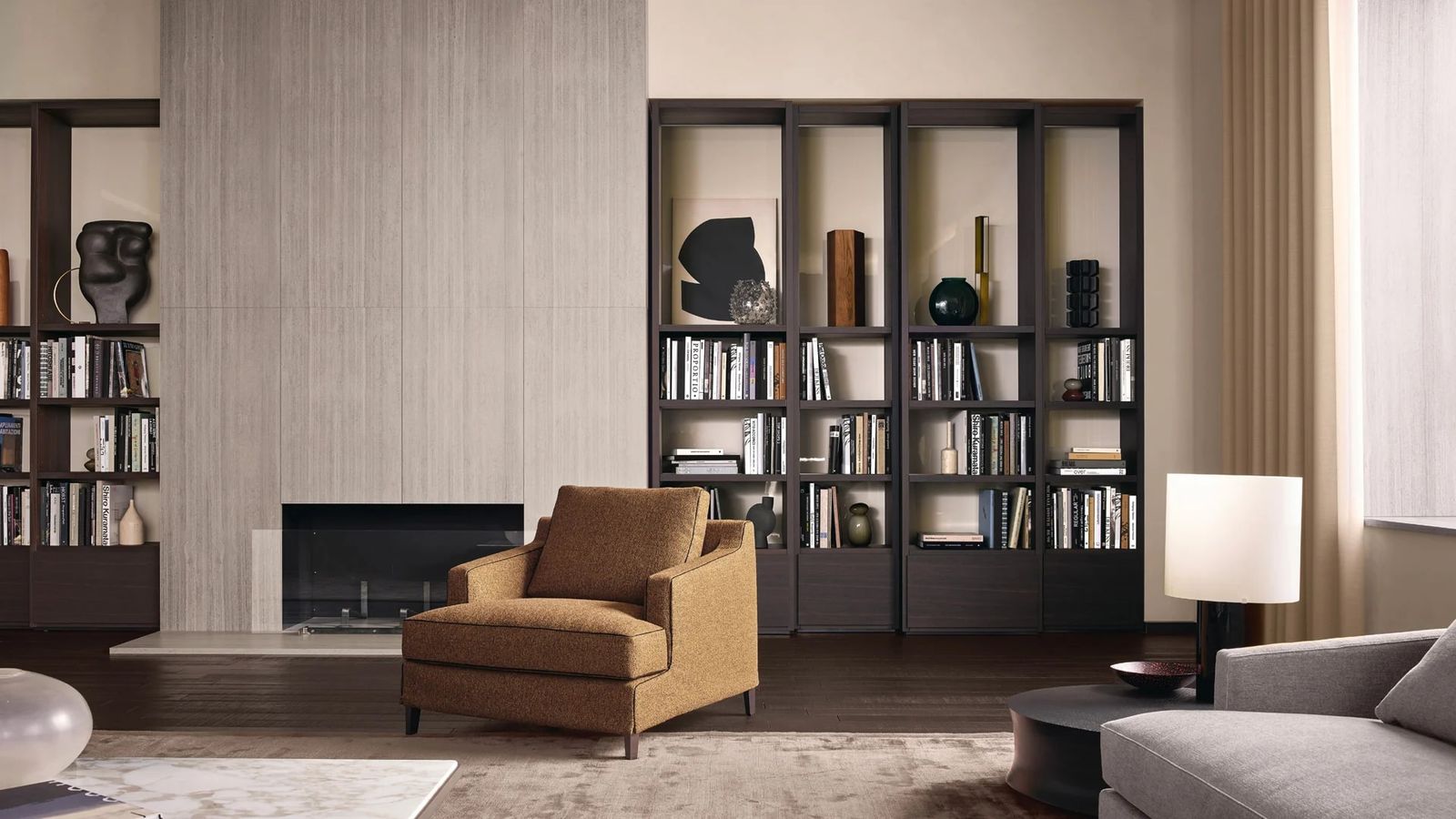 Poliform Стеллаж Wall System от Poliform — в интерьере