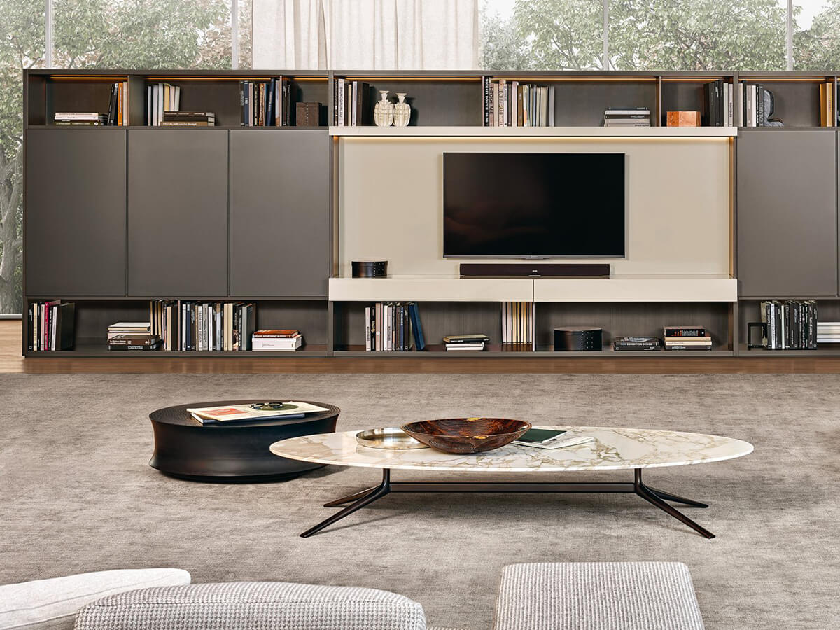 Poliform Стеллаж Wall System от Poliform — в интерьере