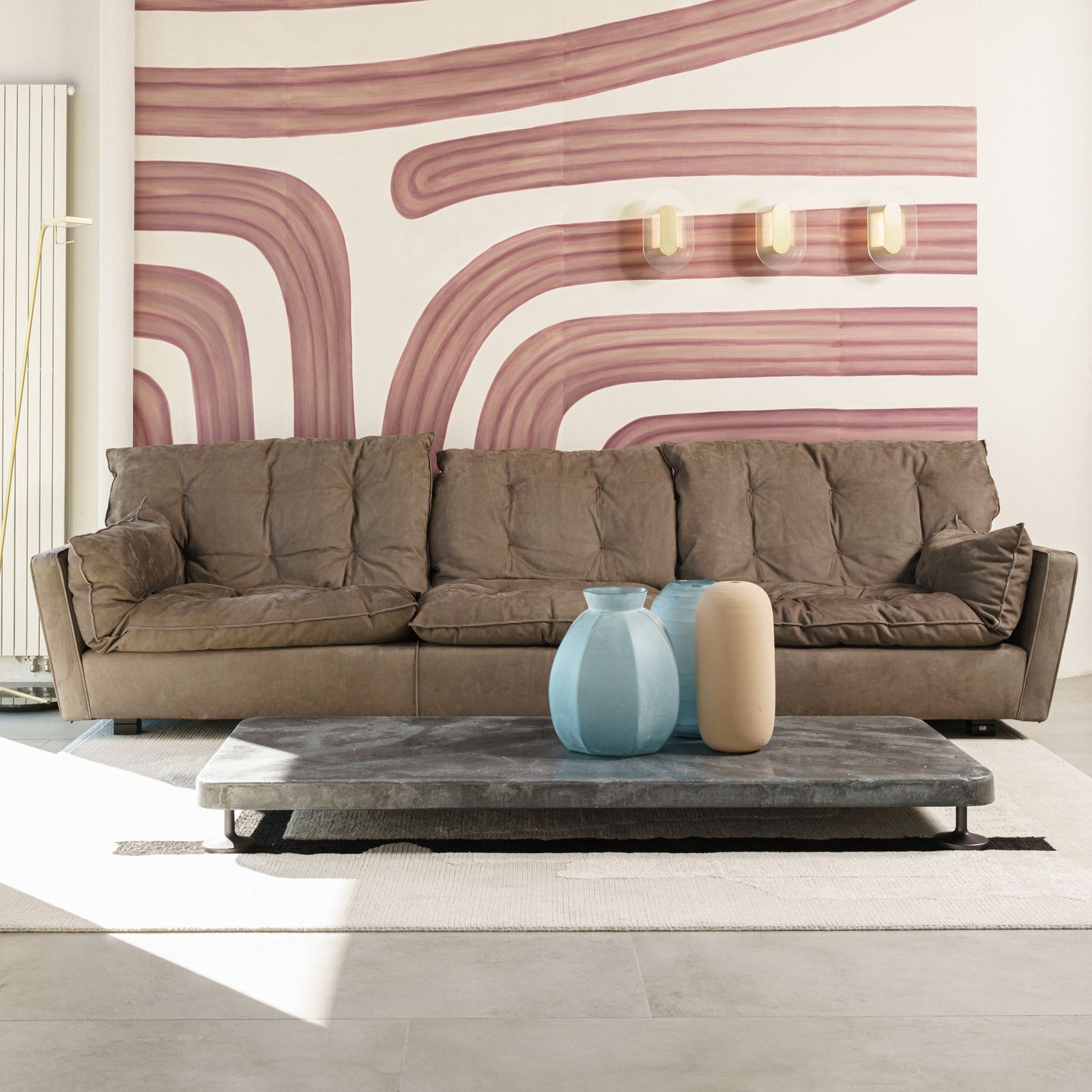 Baxter Диван трехместный Sorrento Kashmir Boue от Baxter — в интерьере