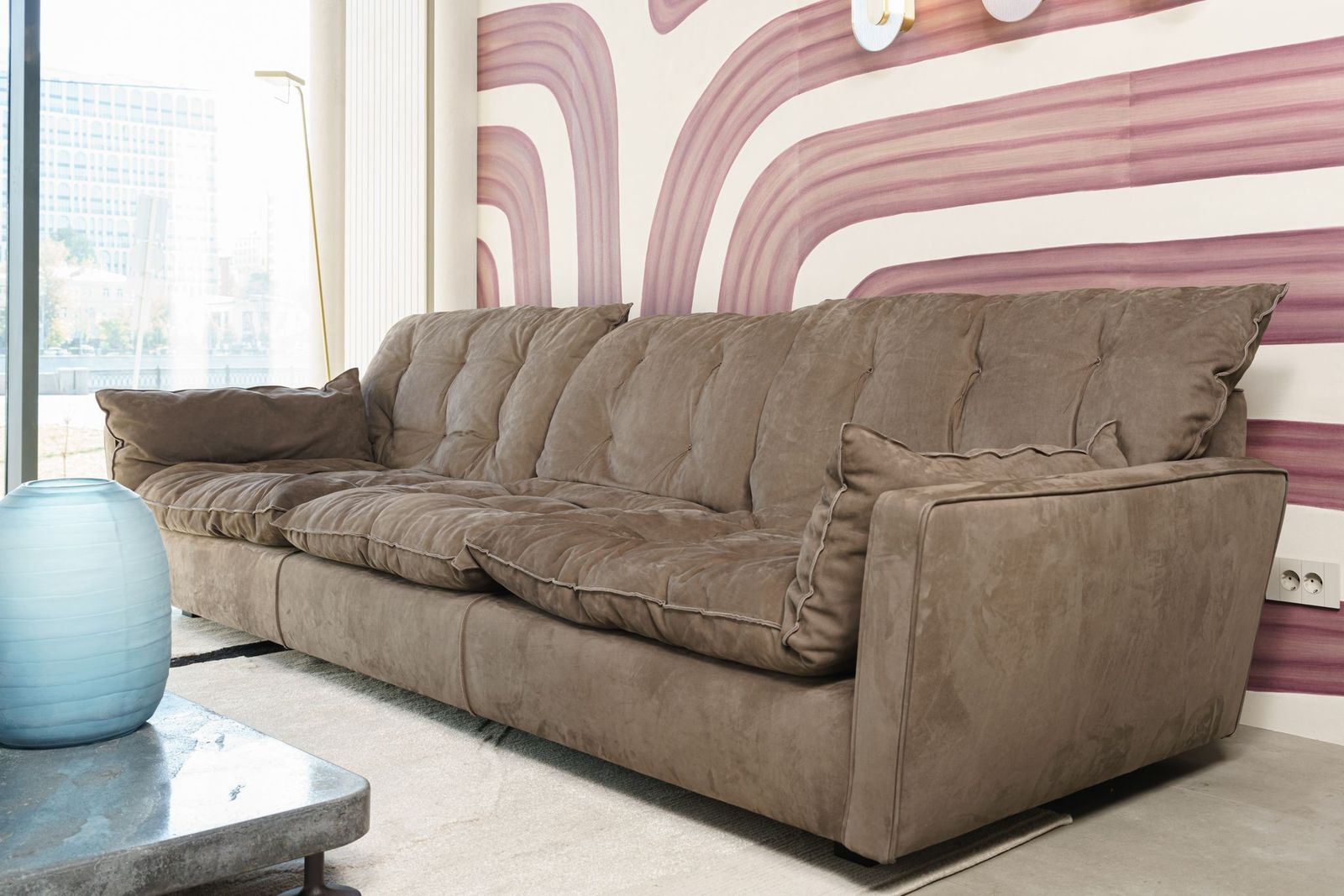 Baxter Диван трехместный Sorrento Kashmir Boue от Baxter — в интерьере