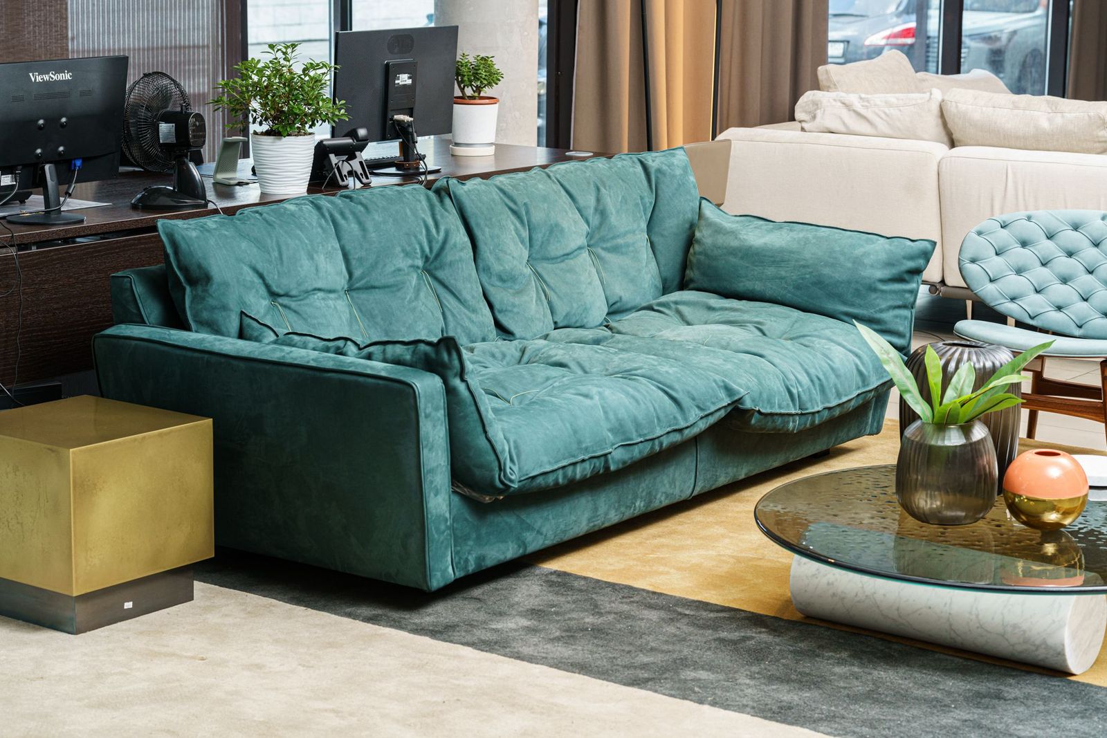 Baxter Двухместный диван Sorrento Kashmir Jade от Baxter — в интерьере