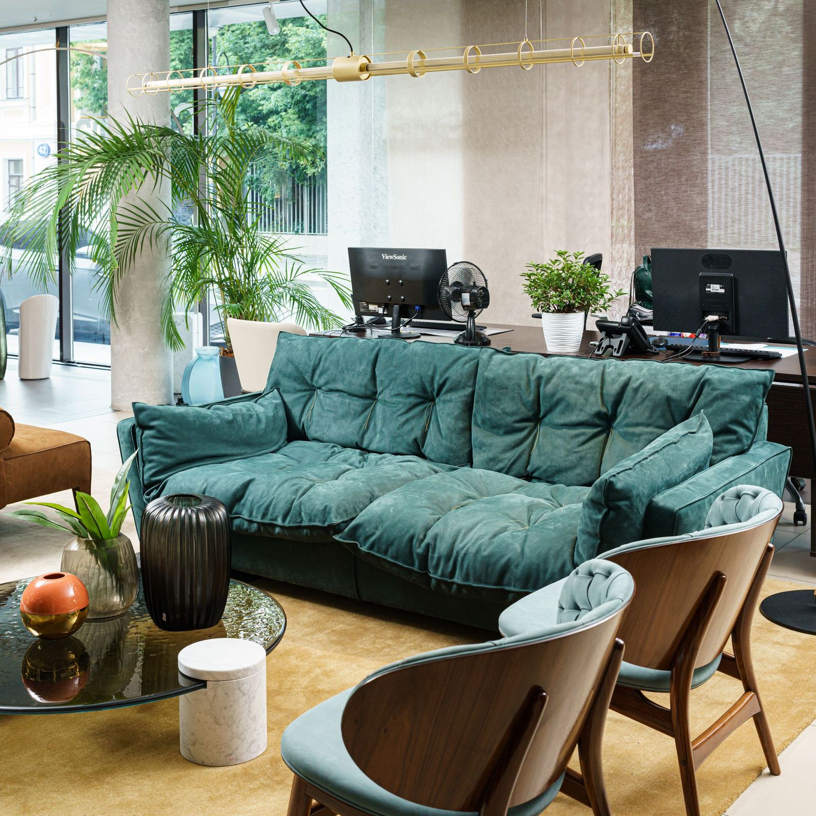 Baxter Двухместный диван Sorrento Kashmir Jade от Baxter — в интерьере