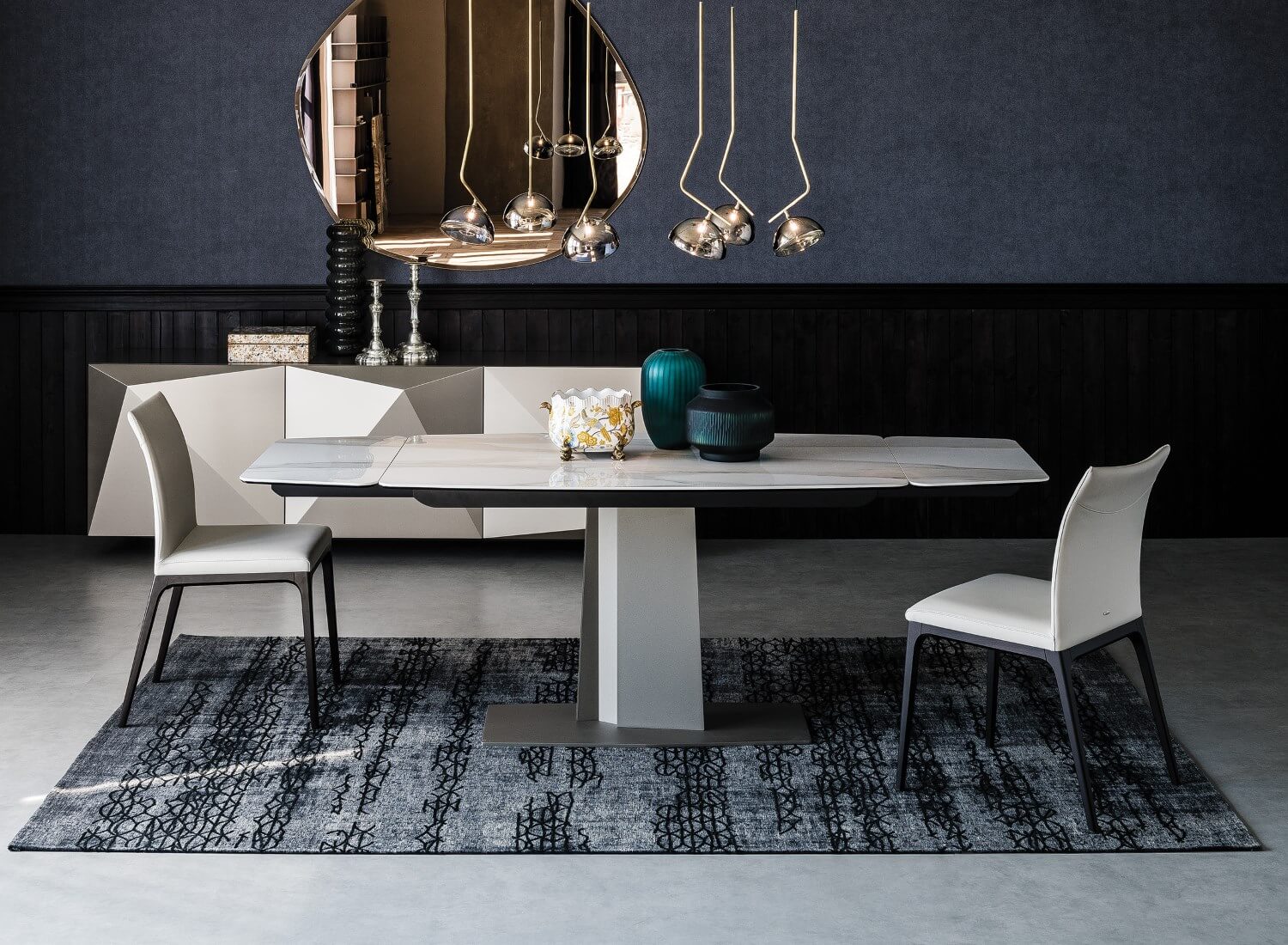 Cattelan Italia Стул без подлокотников Arcadia pelle 948 lino/nero от Cattelan Italia — в интерьере