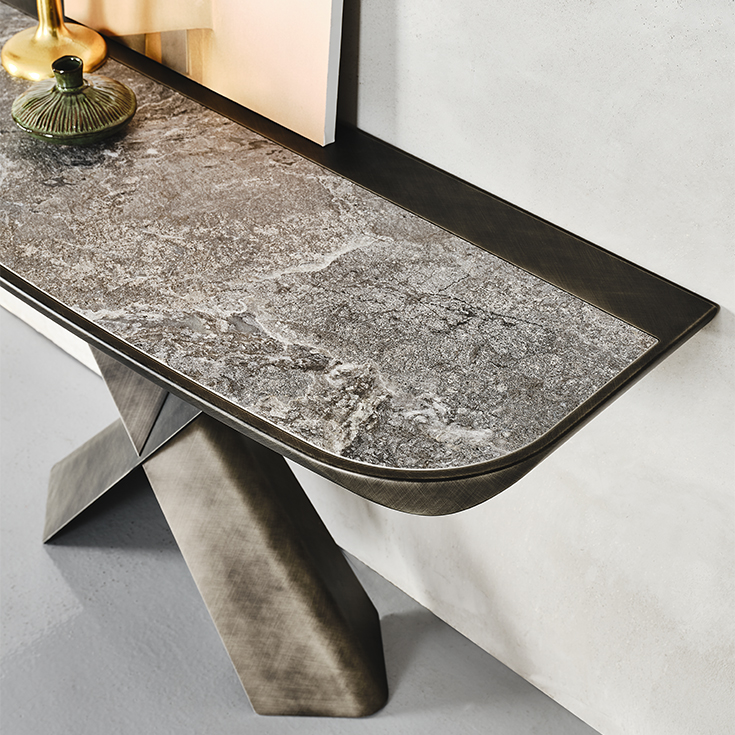 Cattelan Italia Консоль Terminal brushed grey/KM13 Arenal от Cattelan Italia — в интерьере