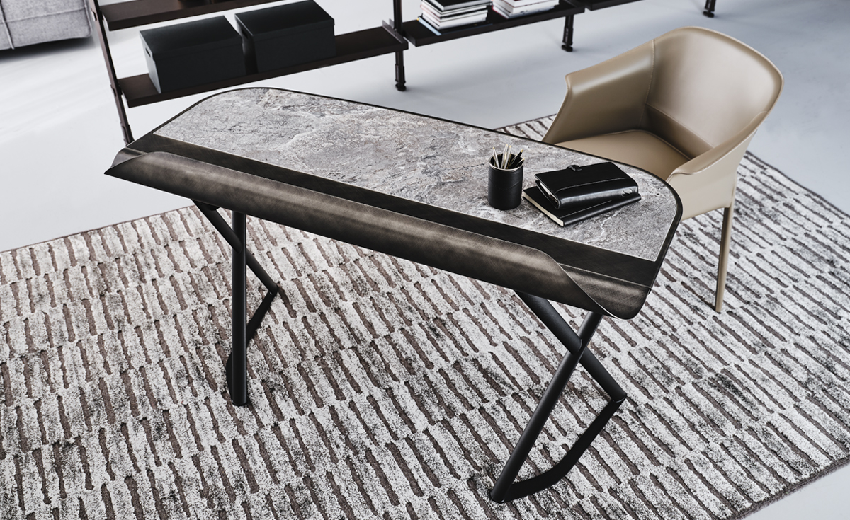 Cattelan Italia Письменный стол Cocoon Keramik KM13 Arenal / brushed grey от Cattelan Italia — в интерьере