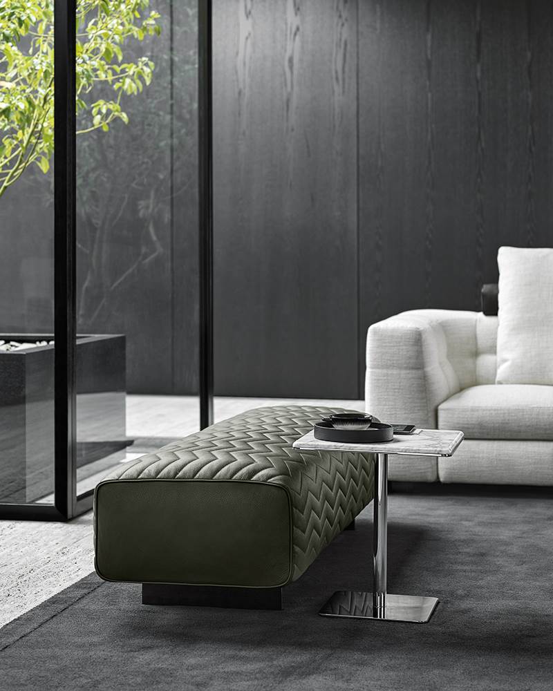 Minotti Банкетка Quincy Chevron от Minotti — в интерьере