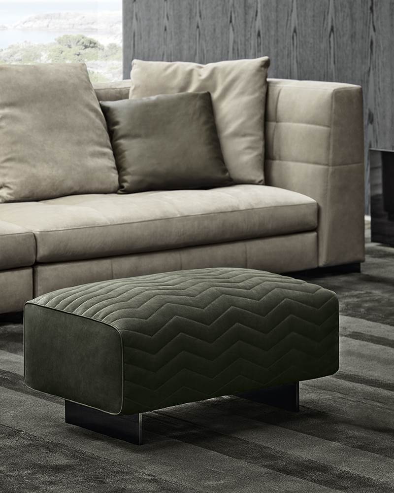 Minotti Банкетка Quincy Chevron от Minotti — в интерьере