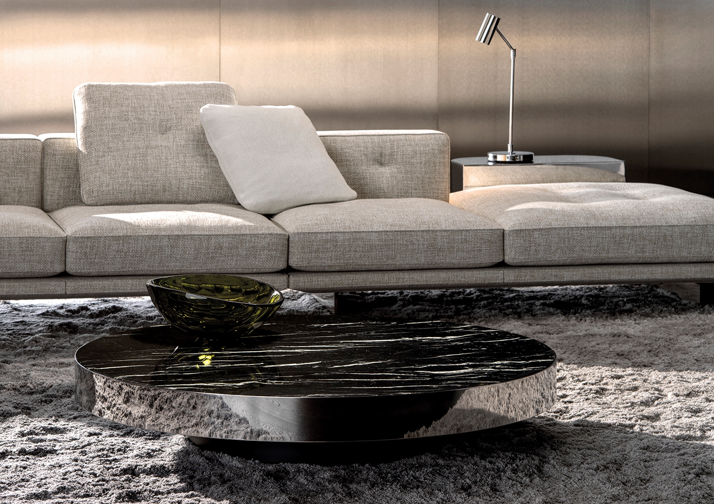 Minotti Журнальный столик Solid Steel от Minotti — в интерьере