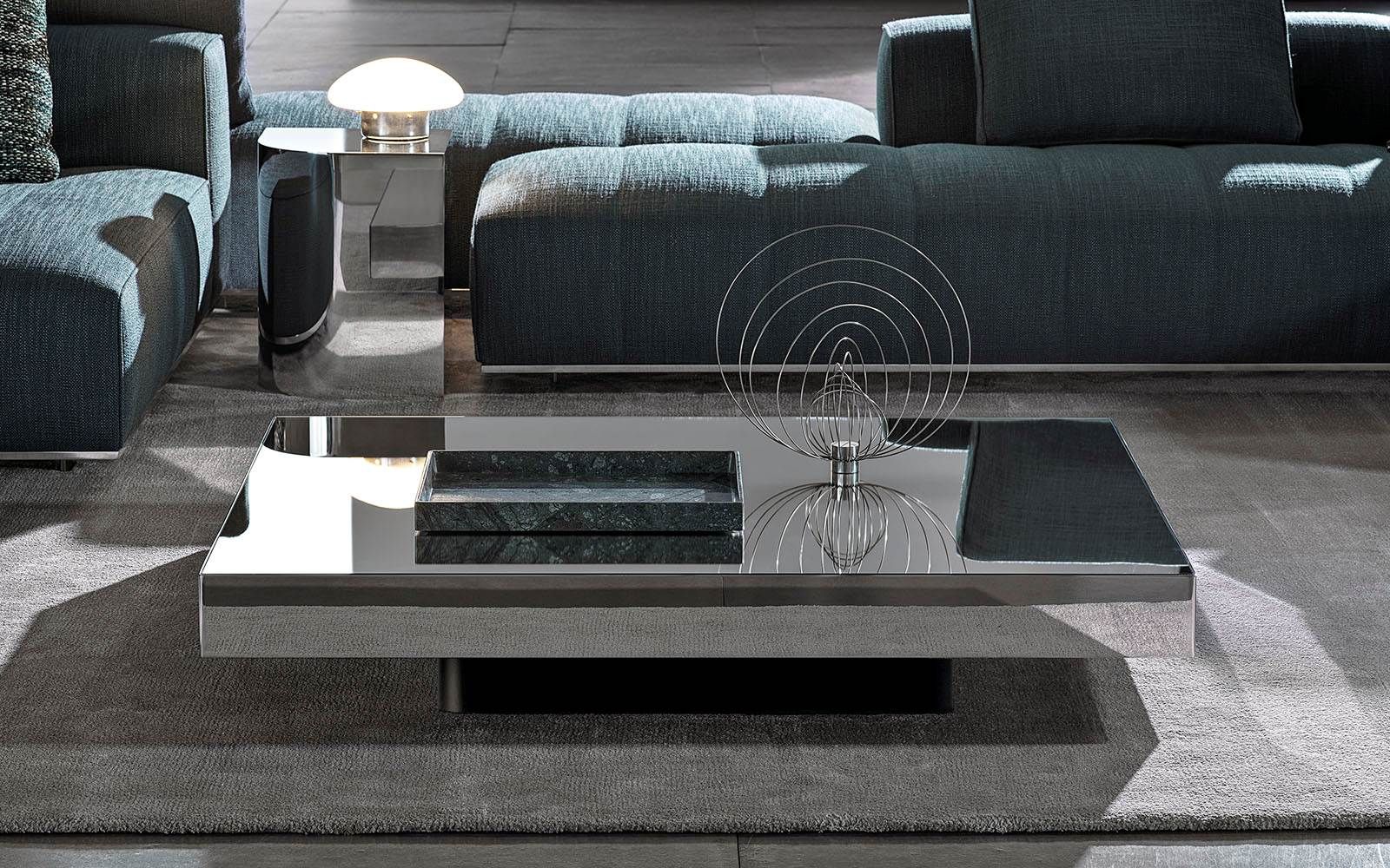 Minotti Журнальный столик Solid Steel от Minotti — в интерьере