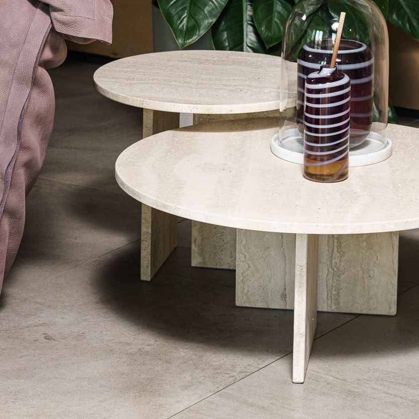 Baxter Журнальный столик Tebe Travertino white от Baxter — в интерьере