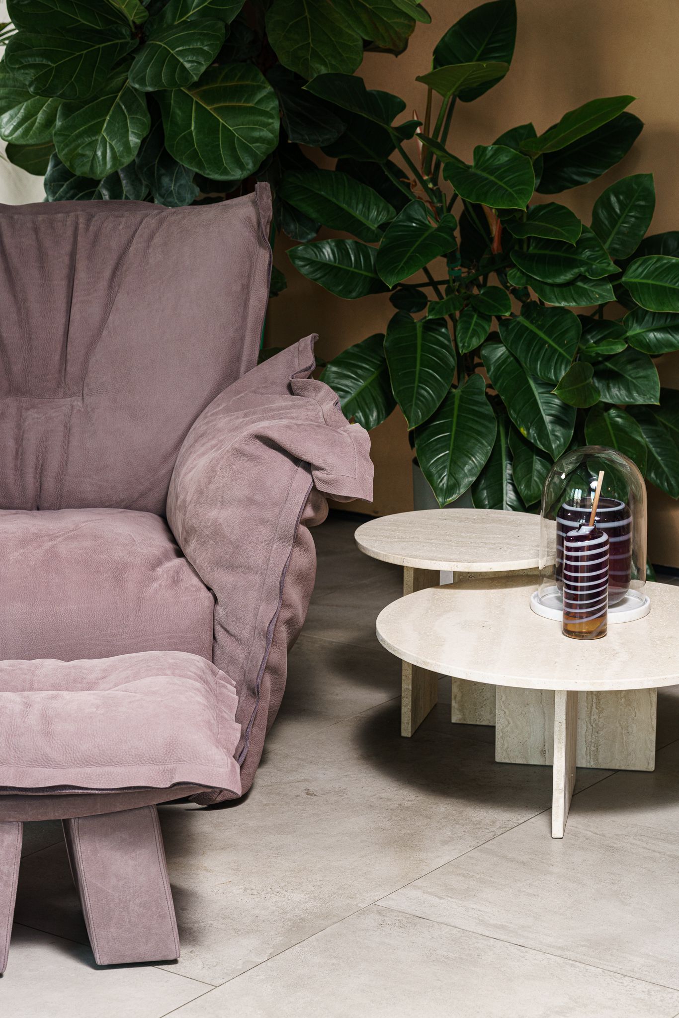 Baxter Журнальный столик Tebe Travertino white от Baxter — в интерьере