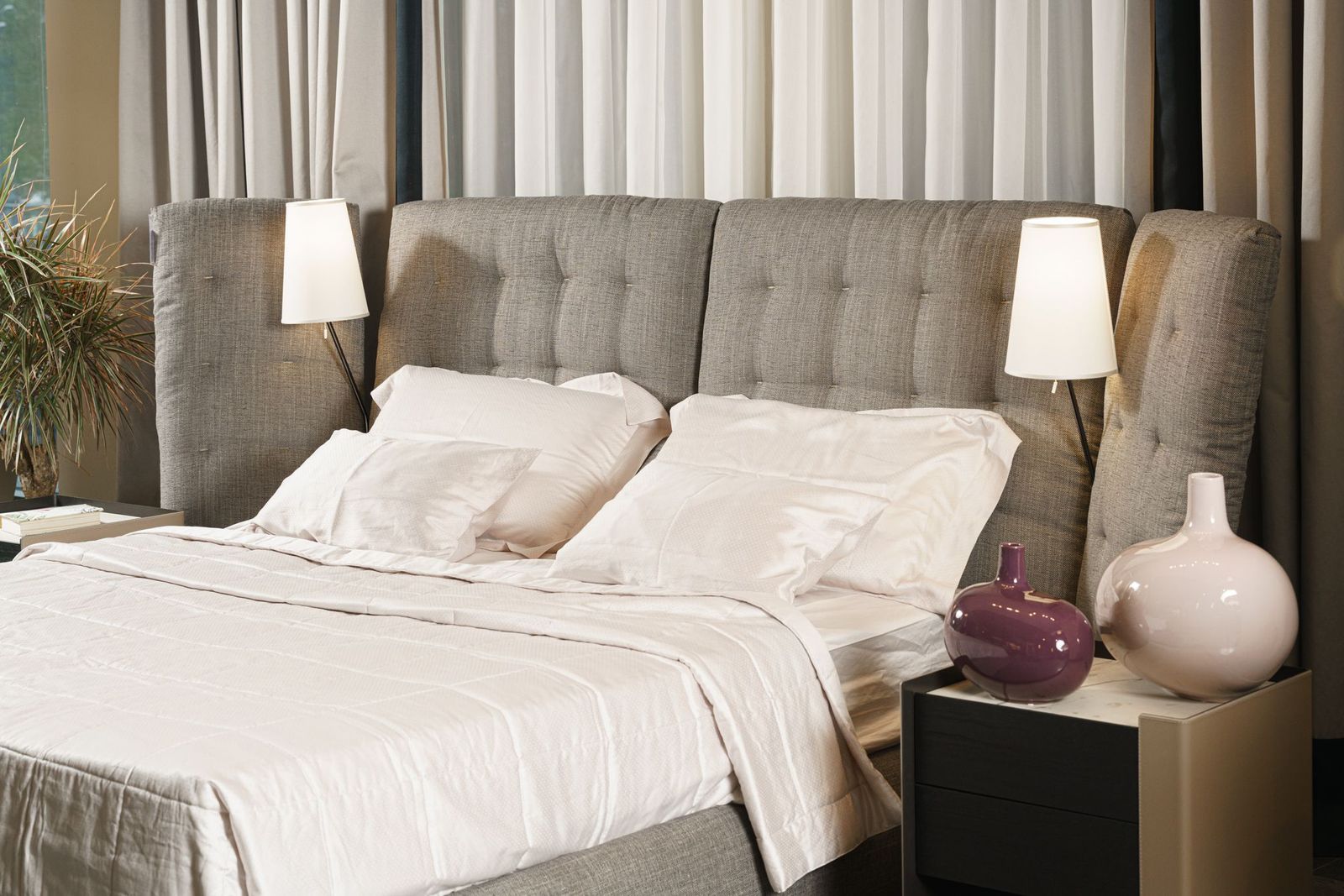 Flou Дизайнерская кровать Angle London 802 от Flou — в интерьере