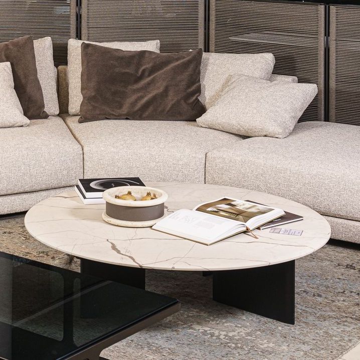 Poliform Журнальный столик Mush 120 Zecevo Marble от Poliform — в интерьере
