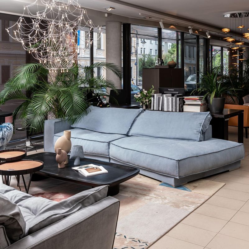 Baxter Диван Budapest Soft Kashmir Azure 330 от Baxter — в интерьере