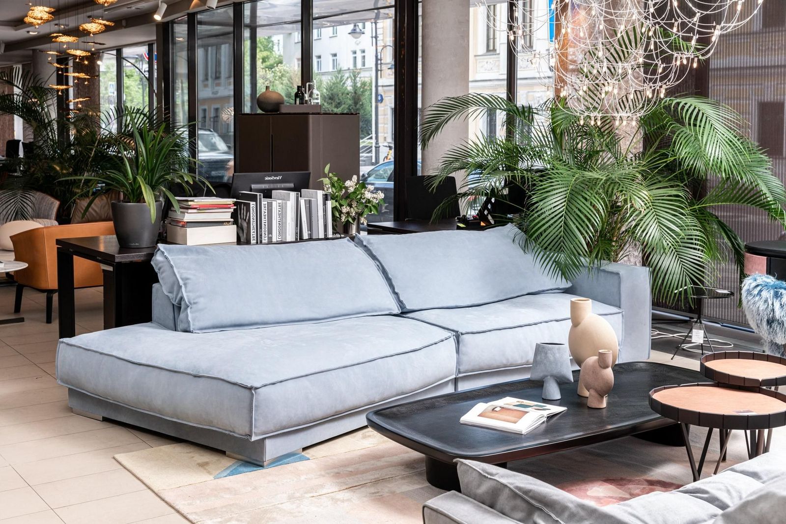 Baxter Диван Budapest Soft Kashmir Azure 330 от Baxter — в интерьере
