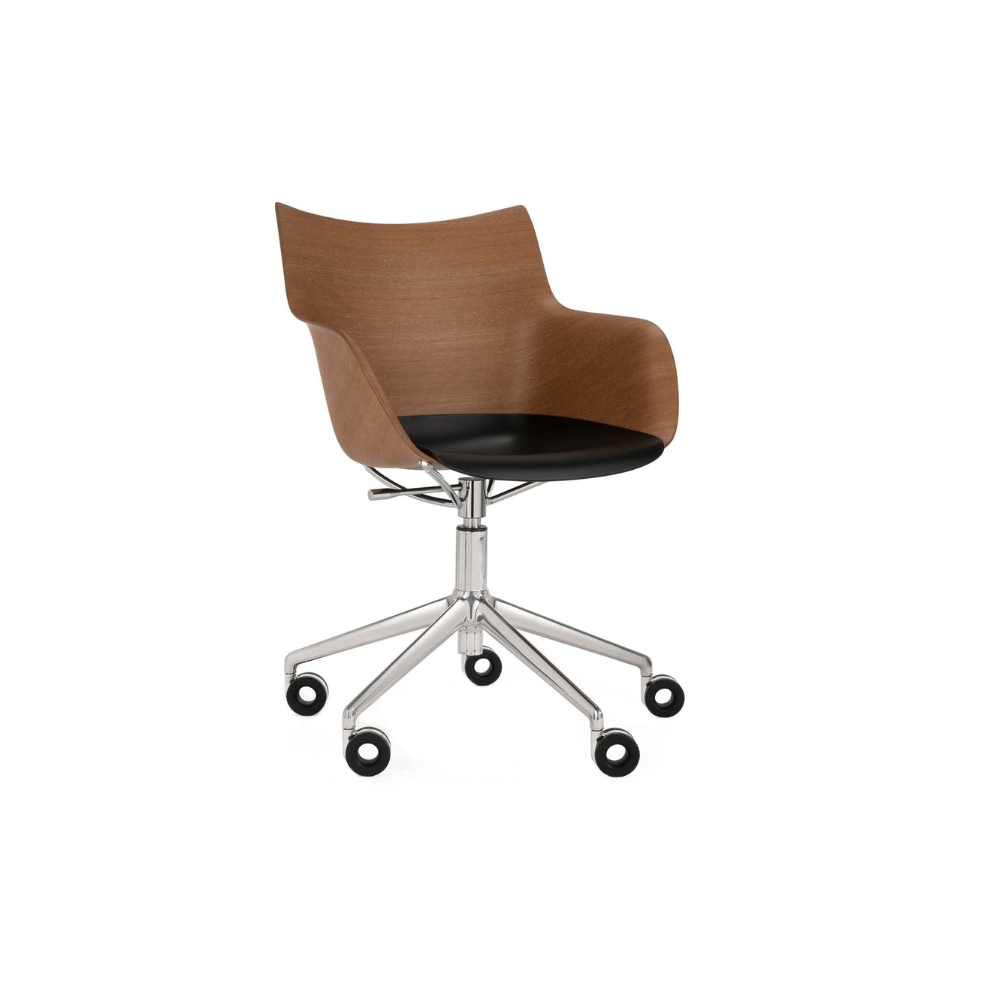 Kartell Рабочее кресло Q/Wood на колесиках от Kartell