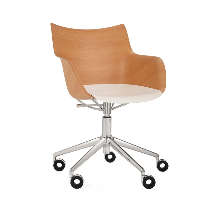 Kartell Рабочее кресло Q/Wood на колесиках от Kartell