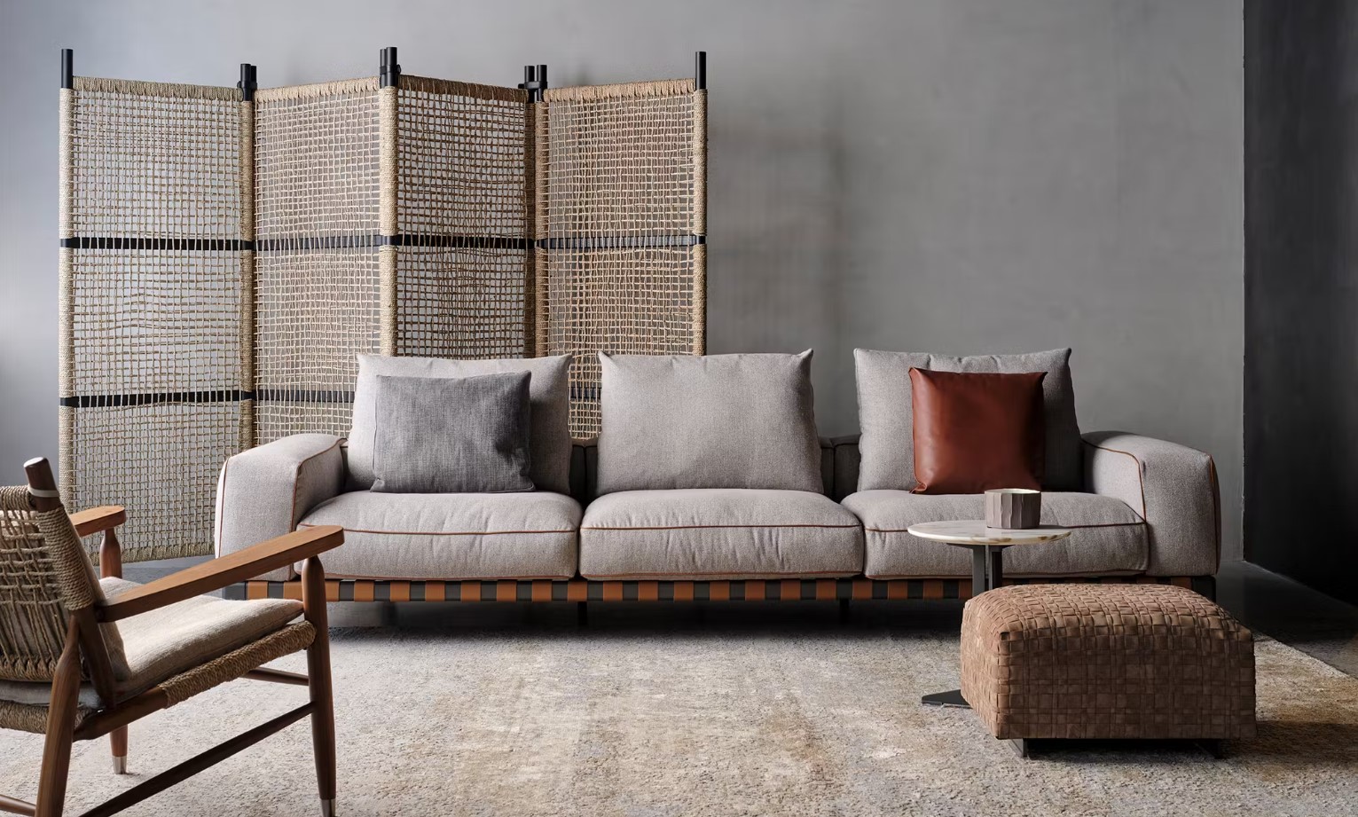 Flexform Пуф Bangkok 55*55 от Flexform — в интерьере