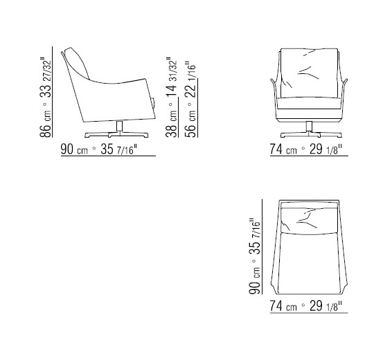 Flexform Кресло Boss Pelle 619 от Flexform
