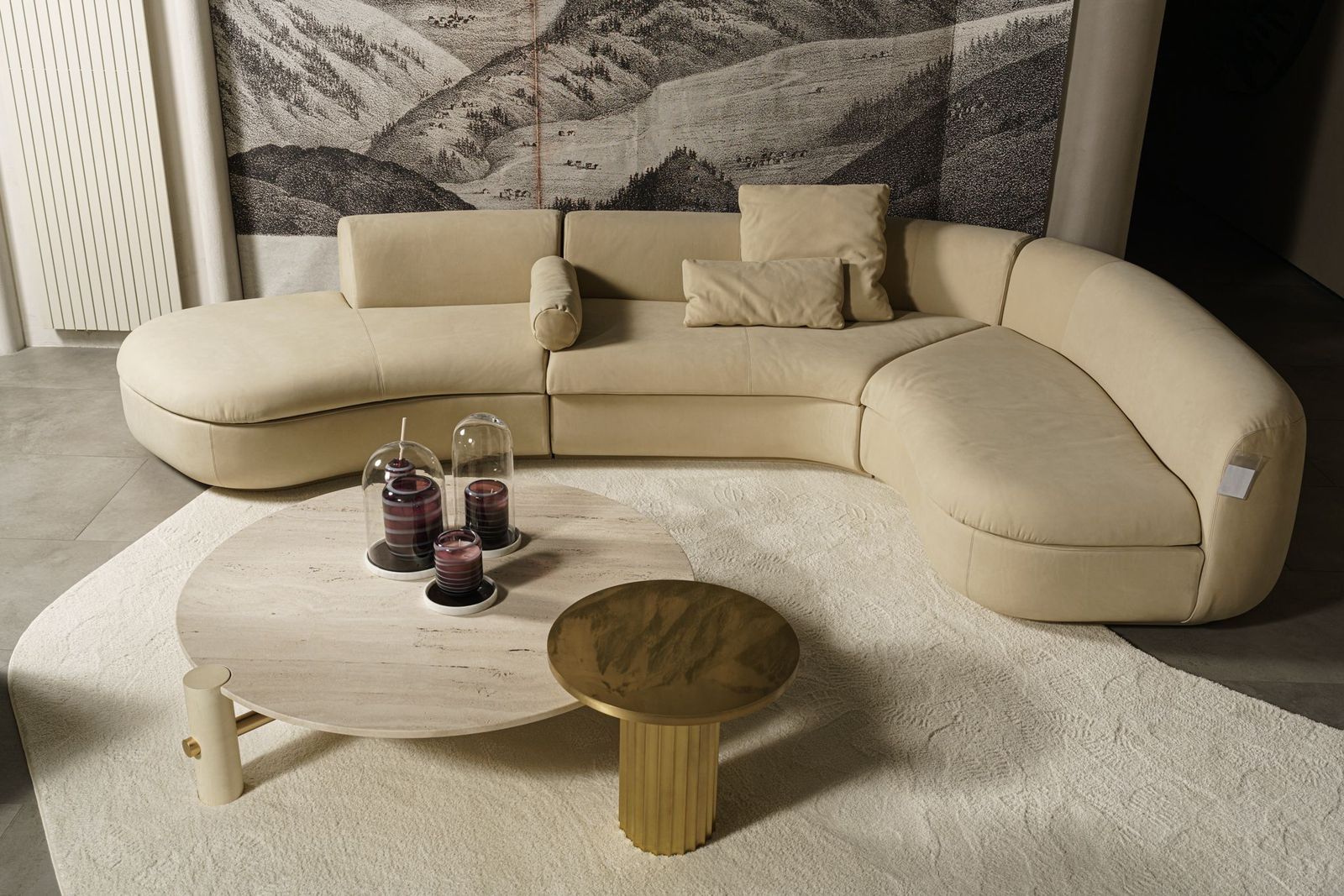 Baxter Диван из 3 модулей Piaf Kashmir Chantilly Crema от Baxter — в интерьере