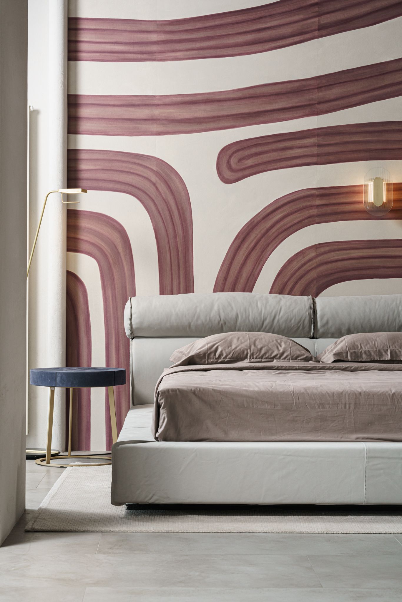 Baxter Кровать Miami Soft Kashmir Nuage от Baxter — в интерьере