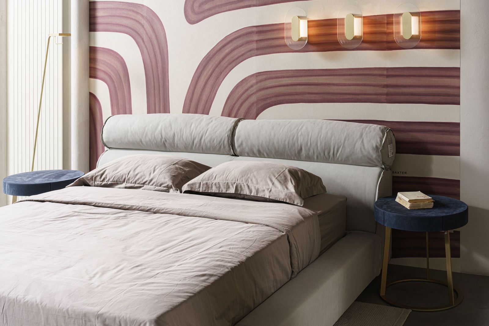 Baxter Кровать Miami Soft Kashmir Nuage от Baxter — в интерьере