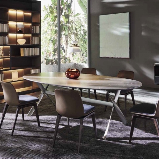Molteni&C Стол Gatwick Oval Orient Grey marble от Molteni & C — в интерьере