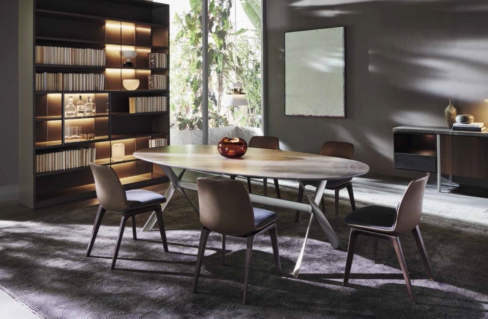 Molteni&C Стол Gatwick Oval Orient Grey marble от Molteni & C — в интерьере