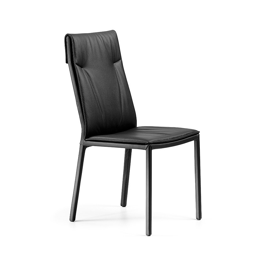 Cattelan Italia Стул без подлокотников Isabel H pelle 973 Nero от Cattelan Italia