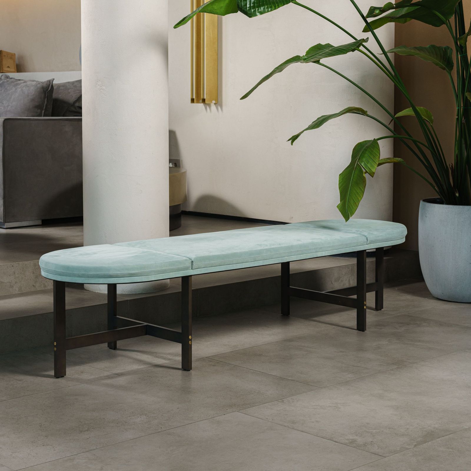 Baxter Банкетка Passepartout Kashmir turquoise от Baxter — в интерьере