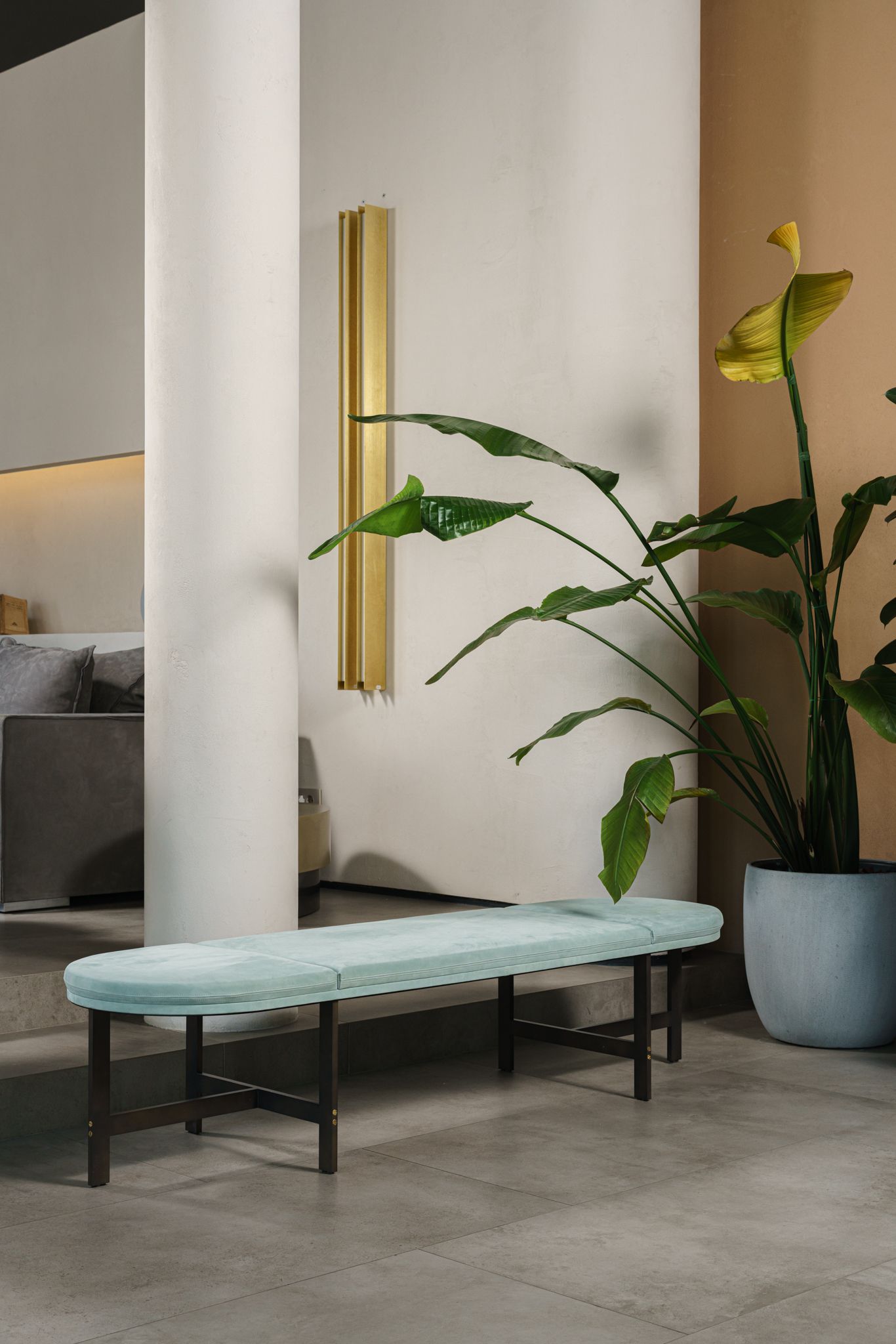 Baxter Банкетка Passepartout Kashmir turquoise от Baxter — в интерьере