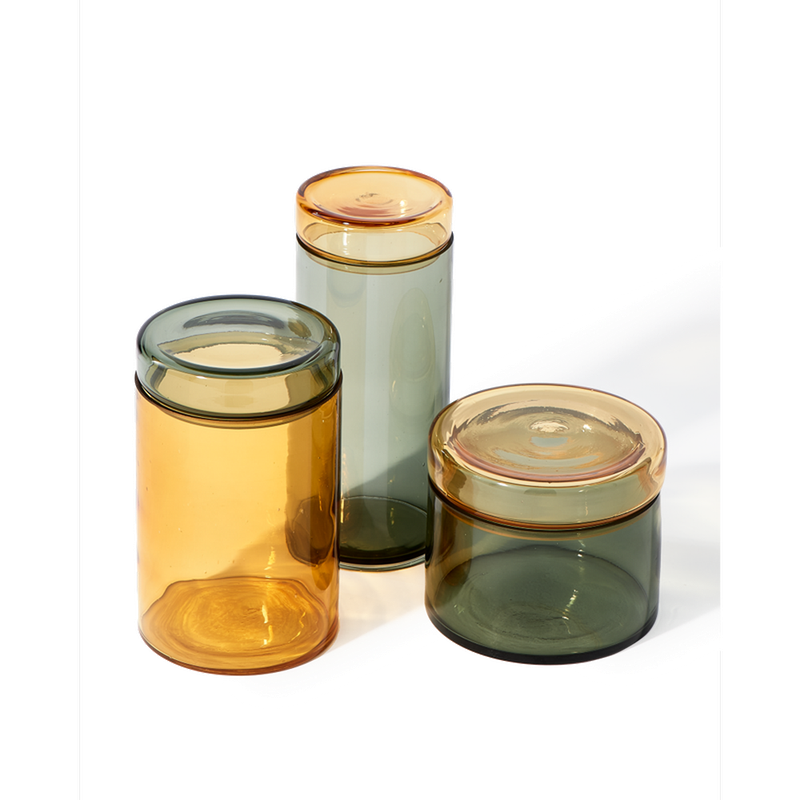 Polspotten Набор из 3х банок для хранения Caps and Jars Cognac от Polspotten