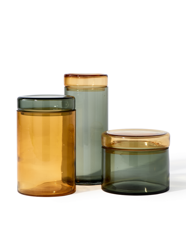 Polspotten Набор из 3х банок для хранения Caps and Jars Cognac от Polspotten