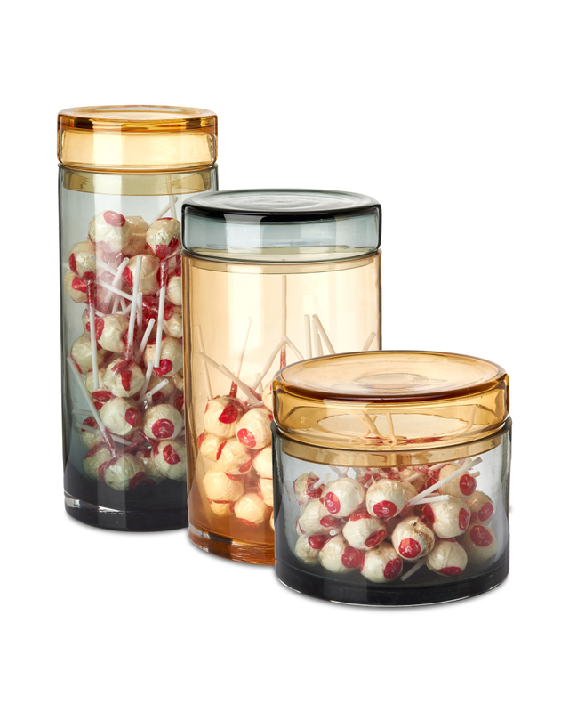 Polspotten Набор из 3х банок для хранения Caps and Jars Cognac от Polspotten