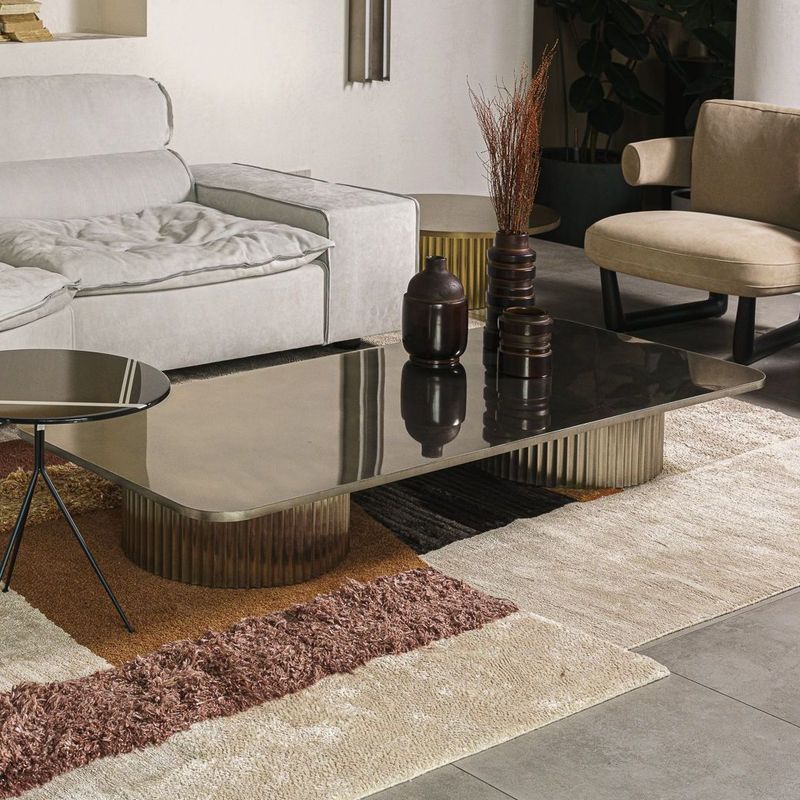 Baxter Журнальный столик Allure Antiqued glossy Alpacca 180 от Baxter — в интерьере