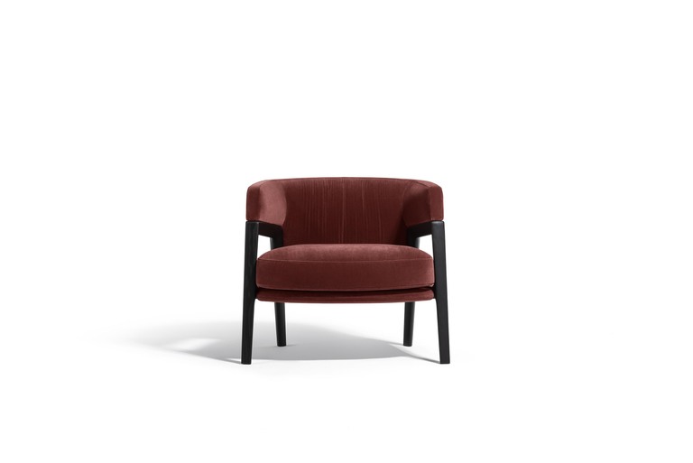 Poltrona Frau Кресло Duo Lounge Velvet Ziggy Red Onion / Wenge от Poltrona Frau