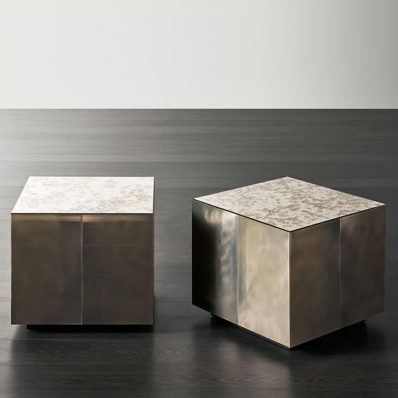 Meridiani Журнальный столик Belt Marble 60 square от Meridiani — в интерьере
