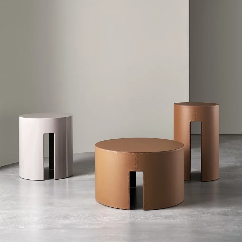 Meridiani Журнальный столик Gong 60 Oak Light от Meridiani — в интерьере