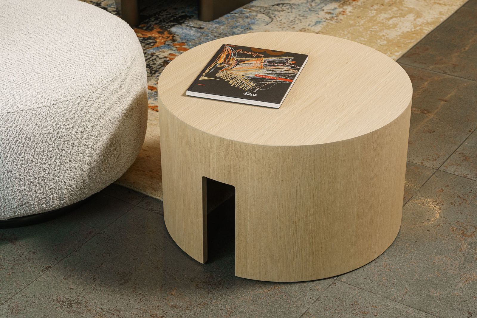 Meridiani Журнальный столик Gong 60 Oak Light от Meridiani — в интерьере