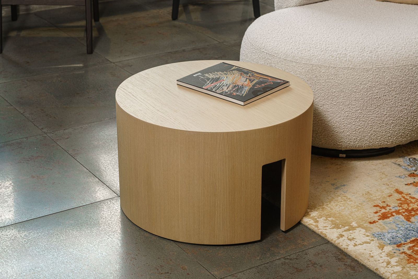 Meridiani Журнальный столик Gong 60 Oak Light от Meridiani — в интерьере