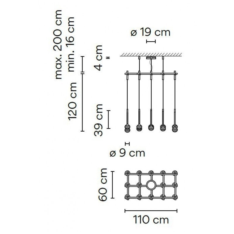 Vibia Подвесной светильник Algorithm 0870 Graphite от Vibia