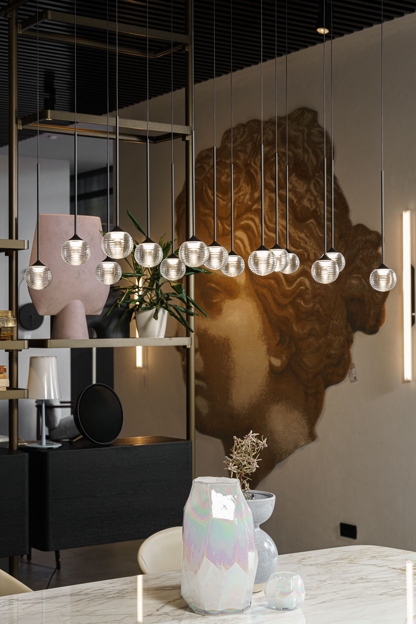 Vibia Подвесной светильник Algorithm 0870 Graphite от Vibia — в интерьере
